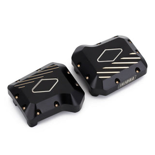 INJORA black brass diff covers for Traxxas TRX-4 detail