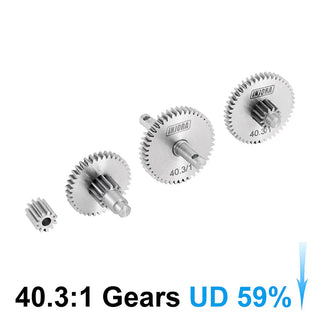 INJORA Overdrive Underdrive Stainless Steel Transmission Gear Set for 1/18 TRX4M