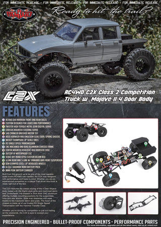 RC4WD C2X Class 2 1/10 4WD RTR Electric Rock Crawler w/Mojave II Body & 2.4GHz Radio