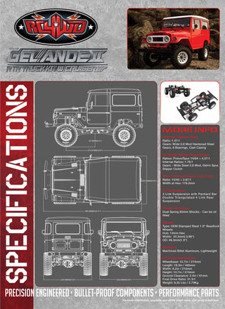 RC4WD Gelande II RTR Truck w/Cruiser Body Set (Red)