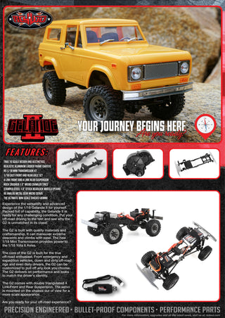 RC4WD 1/18 Gelande II RTR w/ Black Hawk Hard Body Set