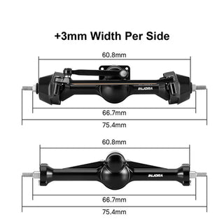 INJORA +3mm Planet Axles with Brass Steering Knuckles for 1/30 SCX30