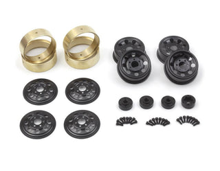 CS-8 Steel Beadlock Wheel 1.2in (Black / 4pcs), for Venture18