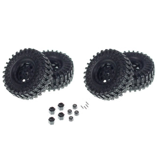 Pre-mounted 1/32 Tires and Wheels (Black)(4pcs)