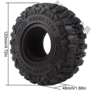 INJORA 2.2" 120*48mm Mud Grappler Tires for 1/10 RC Crawlers