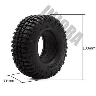 INJORA 4PCS 1.9" 100*39mm Rubber Tires for 1/10 RC Crawler