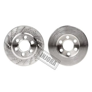 INJORA 2PCS Silver Anodized Brass Brake Disc Weights for 1.9" Wheels