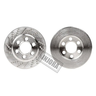 INJORA 2PCS Silver Anodized Brass Brake Disc Weights for 1.9" Wheels