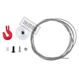 INJORA Metal Front Bumper Mount Servo Stand with 25T Winch Spool for TRX-4