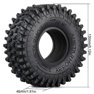 INJORA 2.2" 130*46mm Tires for 1/10 RC Crawlers