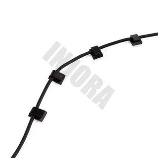 INJORA 10PCS Black Wiring Buckle with 3M Double-sided Adhesive for RC Crawler