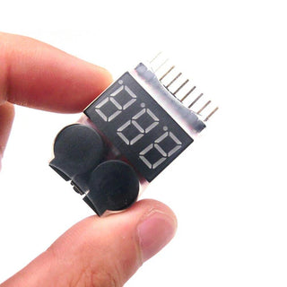 INJORA 1PCS 1-8S Low Voltage Buzzer Alarm Lipo Battery Voltage Indicator Tester for RC Model