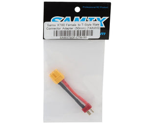 Samix XT60 Female to T-Style Male Connector Adapter (50mm) (14AWG)