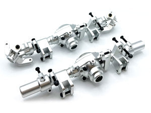 Silver Aluminum Axle Housing Set (Front & Rear) for CEN Ford F-450 Trucks