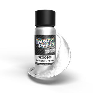 Metallic Silver/"Candy" Backer, Airbrush Ready Paint, 2oz Bottle