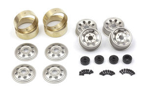 CS-8 Steel Beadlock Wheel 1.2in (Silver / 4pcs), for Venture18
