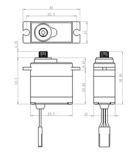 Savox Waterproof Premium Mini Digital Servo with Soft Start 0.10sec / 111.1oz @ 7.4V