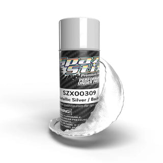 Spaz Stix - Metallic Silver/"Candy" Backer, Aerosol Paint, 3.5oz Can