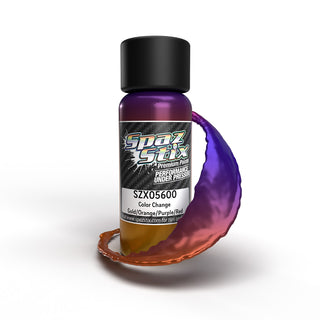 Color Change Airbrush Ready Paint, Gold/Orange/Purple/Red, 2oz Bottle