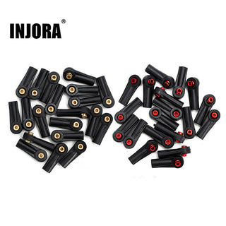 INJORA 20PCS M2 Plastic Rod Ends with Pivot Balls