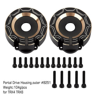 INJORA Black Brass 104g Outer Portal Drive Housing 8251